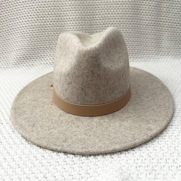 Lack Of Color | Accessories | Lack Of Color The Mack Stone  Lack of Color The Mack Fedora Stone Wash Speckle Grey Beige Wool Hat 55CM Small